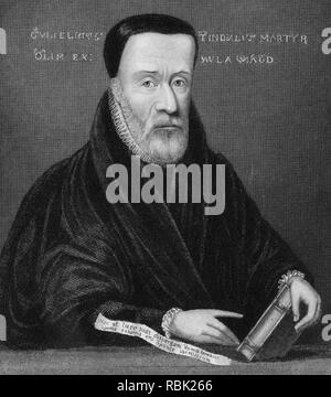 WILLIAM TYNDALE c 1494-1536) Englische protestantische Führer, der die 4 Bibel ins Englische übersetzt. Stockfoto