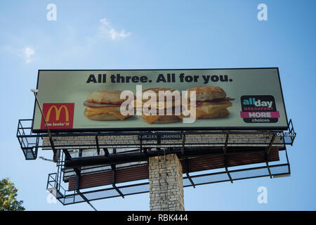 In Shoreview, Minnesota. McDonalds den ganzen Tag Frühstück. Stockfoto