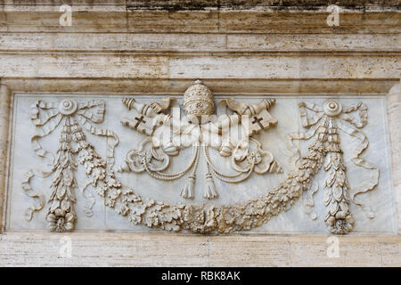 Detail der Fassade der Basilika di San Giovanni in Laterano in Rom. Italien Stockfoto