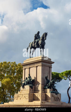 Denkmal Garibaldi auf Gianicolo-hügel, Terrazza del Gianicolo in Rom. Italien. Es wurde von Emilio Gallori 1895 freigegeben Stockfoto