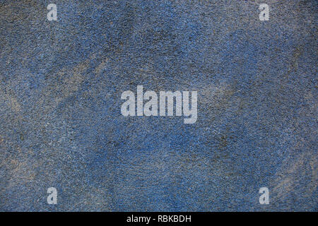 Textur des blauen Gips an der Wand Stockfoto