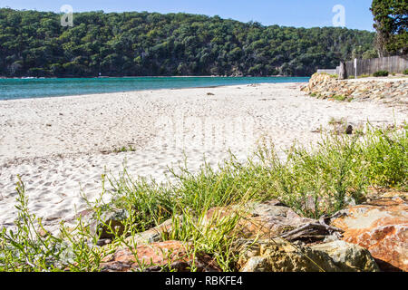 Strand von Pambula Flussmündung, New South Wales, Australien Stockfoto