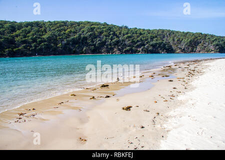 Strand von Pambula Flussmündung, New South Wales, Australien Stockfoto