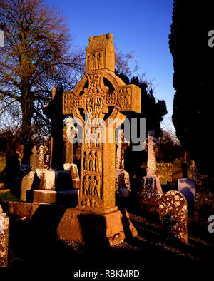 Die hohen Muiredach Kreuz, Monasterboice, Co Louth Stockfoto