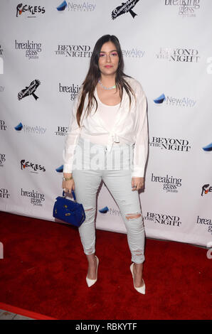 Beverly Hills, Ca. 10 Jan, 2019. Pamela Francesca am Los Angeles Premiere von Jenseits Der Nacht im Ahrya Bildende Kunst Theater in Beverly Hills, CA. 10. Januar 2019. Quelle: David Edwards/Medien Punch/Alamy leben Nachrichten Stockfoto