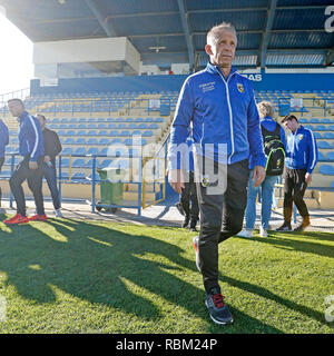 ALBUFEIRA, Algarve, Stadion Estadio da Nora, 11-01-2019, Vitesse - Livingston freundlich, Fußball, niederländischen Eredivisie Saison 2018 - 2019. Vitesse Assistant Trainer Trainer Edward Sturing vor dem Spiel Vitesse - Livingston. Stockfoto