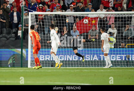 Januar 11, 2019: Wu Lei China zählen zu 2-0 in der 65. Minute während Philippinen v China an der Mohammed Bin Zayed Stadion in Abu Dhabi, VAE, AFC Asian Cup, asiatische Fußball-Meisterschaft. Ulrik Pedersen/CSM. Stockfoto