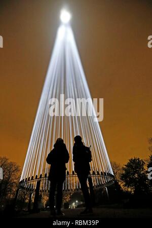 London, Großbritannien. 11. Jan 2019. Durch Marshmallow Laser fest in Zusammenarbeit mit Erland Cooper - Waltham Forest, London Borough von Kultur Nest. Bild von: NIGEL HOWARD © Bild: Evening Standard Limited/Alamy leben Nachrichten Stockfoto