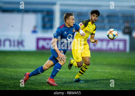 MARBELLA - 11-01-2019, niederländische Fußball eredivisie Saison 2018 / 2019. Feyenoord Spieler Jens Toornstra während der Match Feyenoord - Borussia Dortmund. Stockfoto