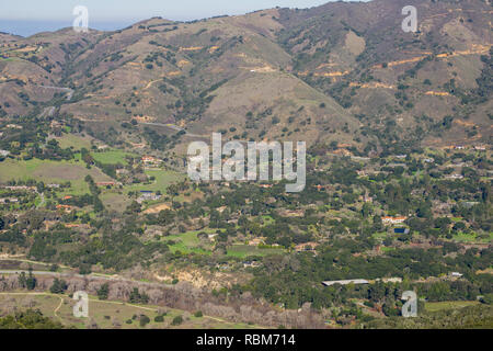 Blick Richtung Carmel Valley von Garland Ranch Regional Park, Kalifornien Stockfoto