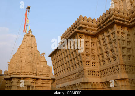 Amar Sagar Jain Tempel, Lodurva, Jaisalmer, Rajasthan, Indien, Asien Stockfoto