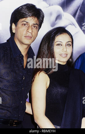 Schauspielerin Rani Mukerji Shah Rukh Khan Und Kajol Nehmen An Der 20 Jahr Feier Der Film Kuch Kuch Hota Hai Im Hotel Jw Marriott Juhu In Mumbai Stockfotografie Alamy