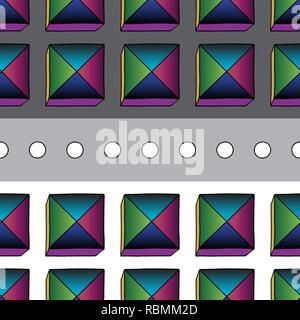 Abstrakte geometrische Vektor nahtlose Muster. Farbenfrohe, moderne Textur für Surface Design, Textil, Verpackung Papier, Tapeten, Phone Case drucken, fabric Stock Vektor