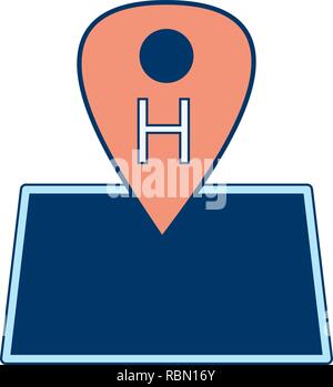 Vektor Krankenhaus Lage Symbol Stock Vektor