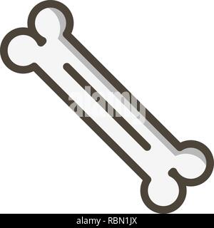 Vektor Knochen Symbol Stock Vektor