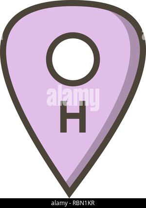 Vektor Krankenhaus Lage Symbol Stock Vektor