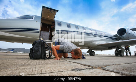 Armin Van Buuren und seine Private Jet Stockfoto