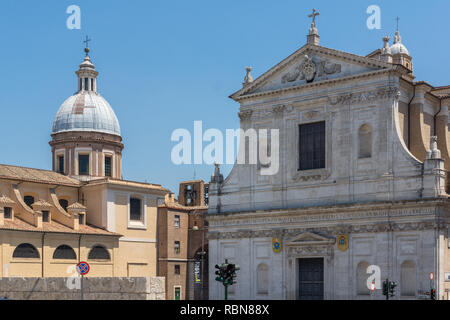 Rom, Italien, 22. JUNI 2017: Blick auf die Chiesa di San Rocco alle Augusteo in Rom, Italien Stockfoto