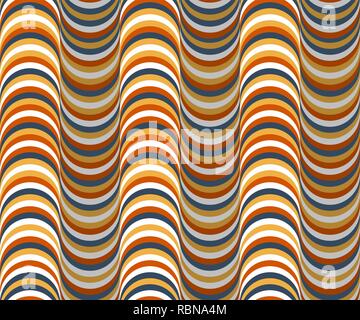 Abstract Vector Hintergrund mit bunten Wavelets mit 3D-Effekt. Stock Vektor