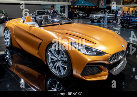 Brüssel - Jan 10, 2018: BMW Z4 Roadster Sportwagen an der Brussels Expo Autosalon Motor Show präsentiert. Stockfoto