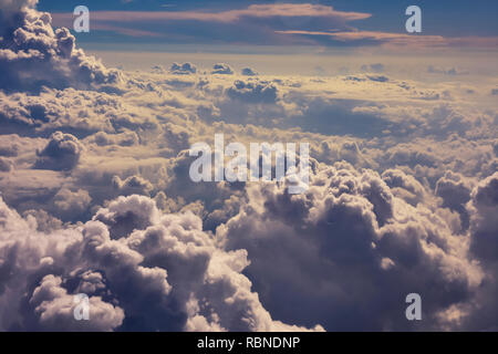 Blick aus dem Flugzeug Ankunft in Kuba Stockfoto