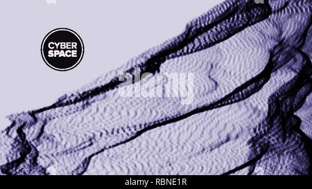 Abstract background Vektor. Geländeoberfläche. Cyberspace Grid. Gitterstruktur. Broschüre, Poster. Abbildung: Stock Vektor