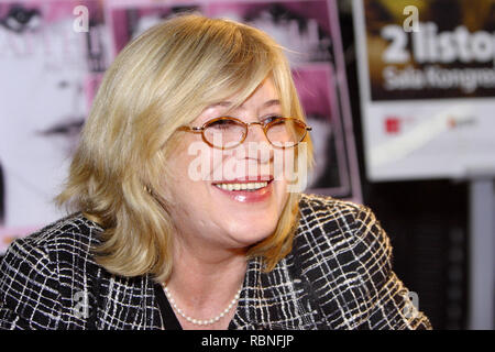 Warszawa, Masowien/Polen - 2005/01/03: Marianne Faithfull Evelyn Gabriel - englische Sängerin, Songwriterin und Schauspielerin in einem Pressegespräch mit Medien Stockfoto