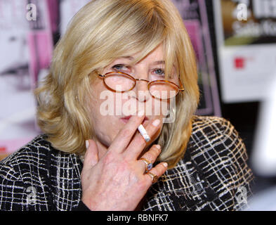 Warszawa, Masowien/Polen - 2005/01/03: Marianne Faithfull Evelyn Gabriel - englische Sängerin, Songwriterin und Schauspielerin in einem Pressegespräch mit Medien Stockfoto