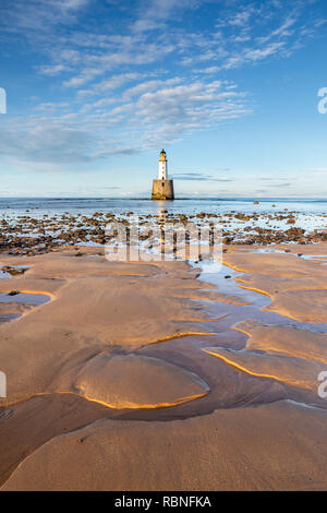 Der Leuchtturm bei Rattray Head, Aberdeenshire, Schottland Stockfoto