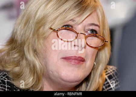 Warszawa, Masowien/Polen - 2005/01/03: Marianne Faithfull Evelyn Gabriel - englische Sängerin, Songwriterin und Schauspielerin in einem Pressegespräch mit Medien Stockfoto