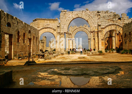 Basilika in der Zitadelle von Saint Simeon der Stylist, Qa'laat Samaan. Syrien, Naher Osten Stockfoto