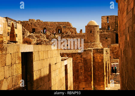 Die Zitadelle Fort. Aleppo. Syrien, Naher Osten Stockfoto