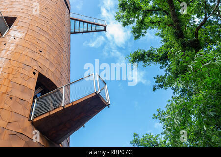 Watch Tower im Wald in Rhenen, Niederlande Stockfoto