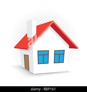 Einfache weiße Haus Symbol Stock Vektor