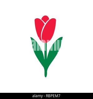 Tulip Symbol helle Farben Stock Vektor