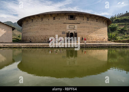 Tulou Rundschreiben Gemeinschaften unter Huaan Unesco Weltkulturerbe Stockfoto