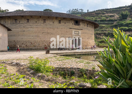 Tulou Rundschreiben Gemeinschaften unter Huaan Unesco Weltkulturerbe Stockfoto