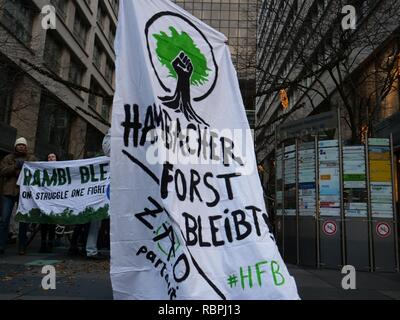 "Hambacher Forst bleibt der Protest in Berlin 04. Stockfoto