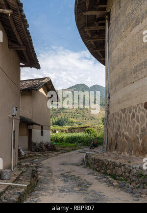 Tulou Rundschreiben Gemeinschaften unter Huaan Unesco Weltkulturerbe Stockfoto