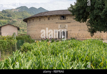 Tulou Rundschreiben Gemeinschaften unter Huaan Unesco Weltkulturerbe Stockfoto