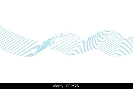 Wellenlinien, wave Streifen. Vector Illustration. Stilisierte line Art Hintergrund. Stock Vektor