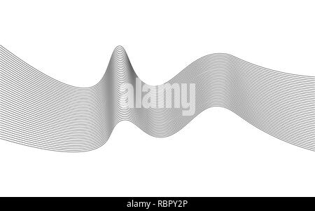 Wellenlinien, wave Streifen. Vector Illustration. Stilisierte line Art Hintergrund. Stock Vektor