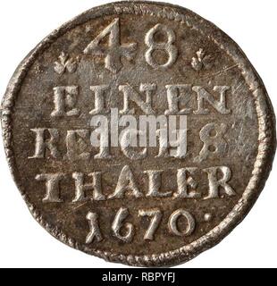 1-48 Taler (6 Pfennig), Landesdenkmalamt Berlin, ausgrabung U5, 564 - 428, Vorderseite. Stockfoto