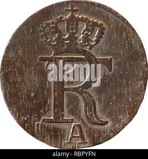 1-48 Taler, Landesdenkmalamt Berlin, ausgrabung U5, 980 - 1759, Rückseite. Stockfoto