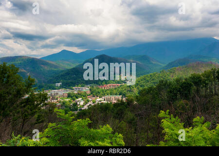 Gatlinburg Tennessee ist auch ein Tor zum Great Smoky Mountain National Park bekannt. Stockfoto