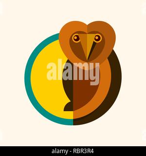Wilde Eule logo creative design Vector Illustration Stock Vektor