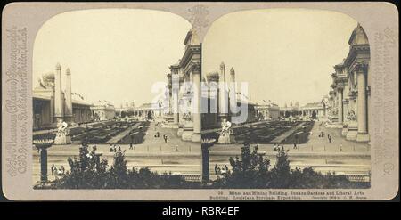 - Gruppe 47 Stereograph Blick auf die 1904 St. Louis World's Fair und Louisiana Purchase Exposition - Stockfoto