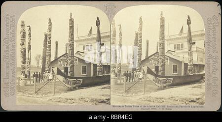 - Gruppe 47 Stereograph Blick auf die 1904 St. Louis World's Fair und Louisiana Purchase Exposition - Stockfoto