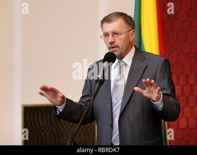 Warszawa, Masowien/Polen - 2006/07/27: Gediminas Kirkilas - Litauens Premierminister während der offiziellen diplomatischen Besuch in Polen Stockfoto