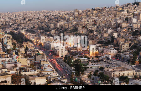 Stadtbild, Hauptstadt Amman in Jordanien, Naher Osten Stockfoto